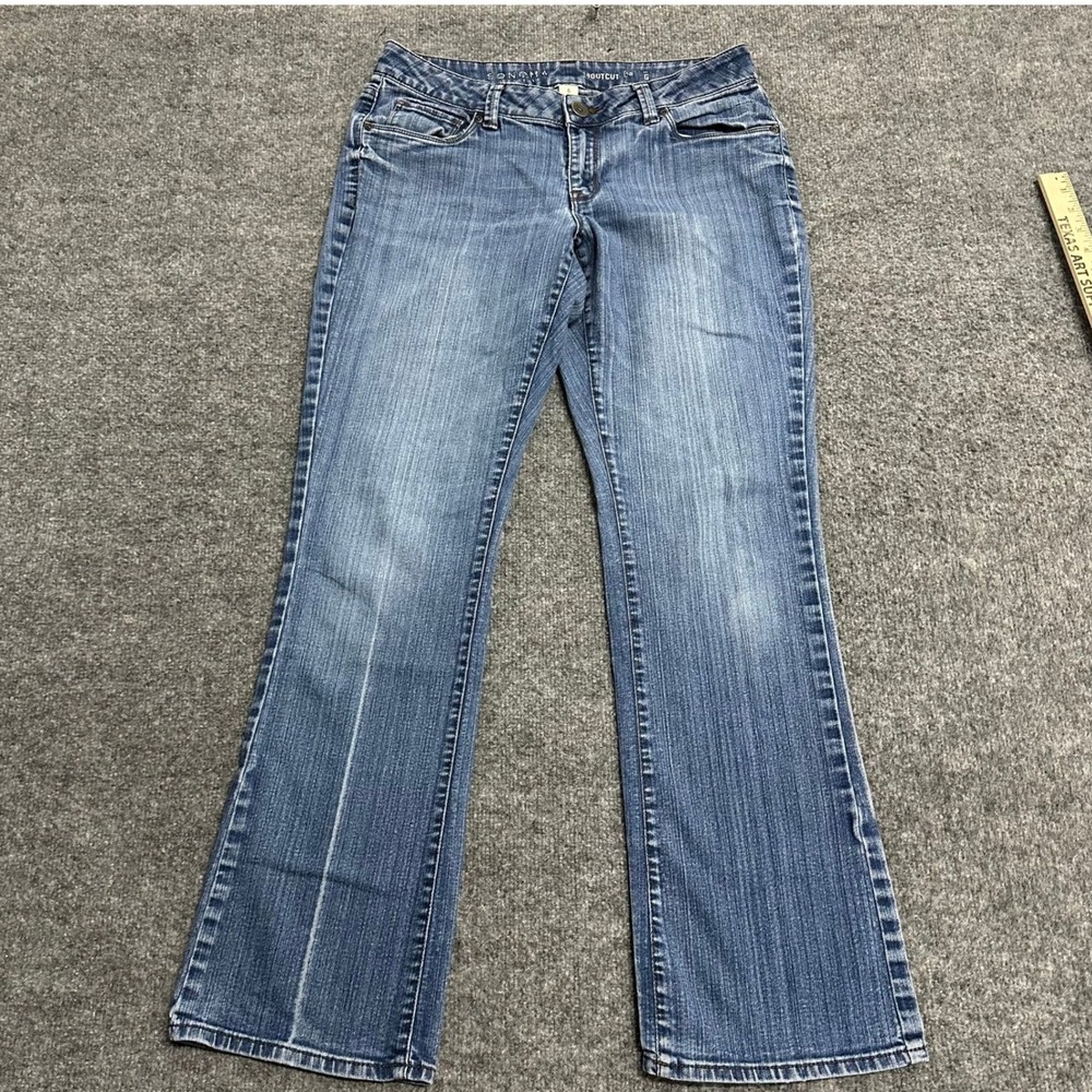 Sonoma Jeans Womens Size 6 Blue Bootcut Stretch Denim Flap Pocket Casual Classic